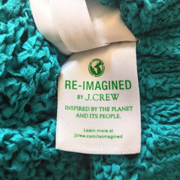 J.Crew Cropped V-Neck Sweater-Tank in Textured Pointelle, Retro Jade Green - Picture 13 of 13